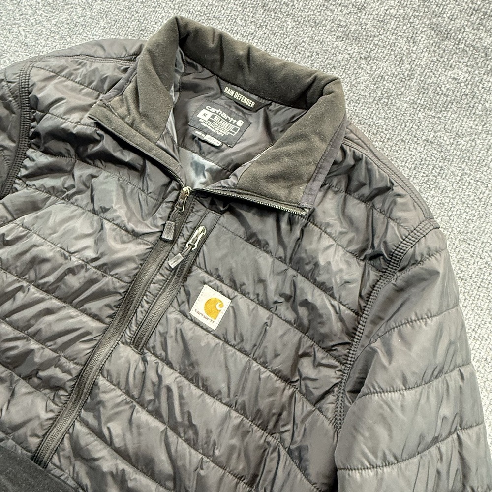 Carhartt Rain Defender Insulated Jacket Black Mens Medium 102208 OJ2208-M